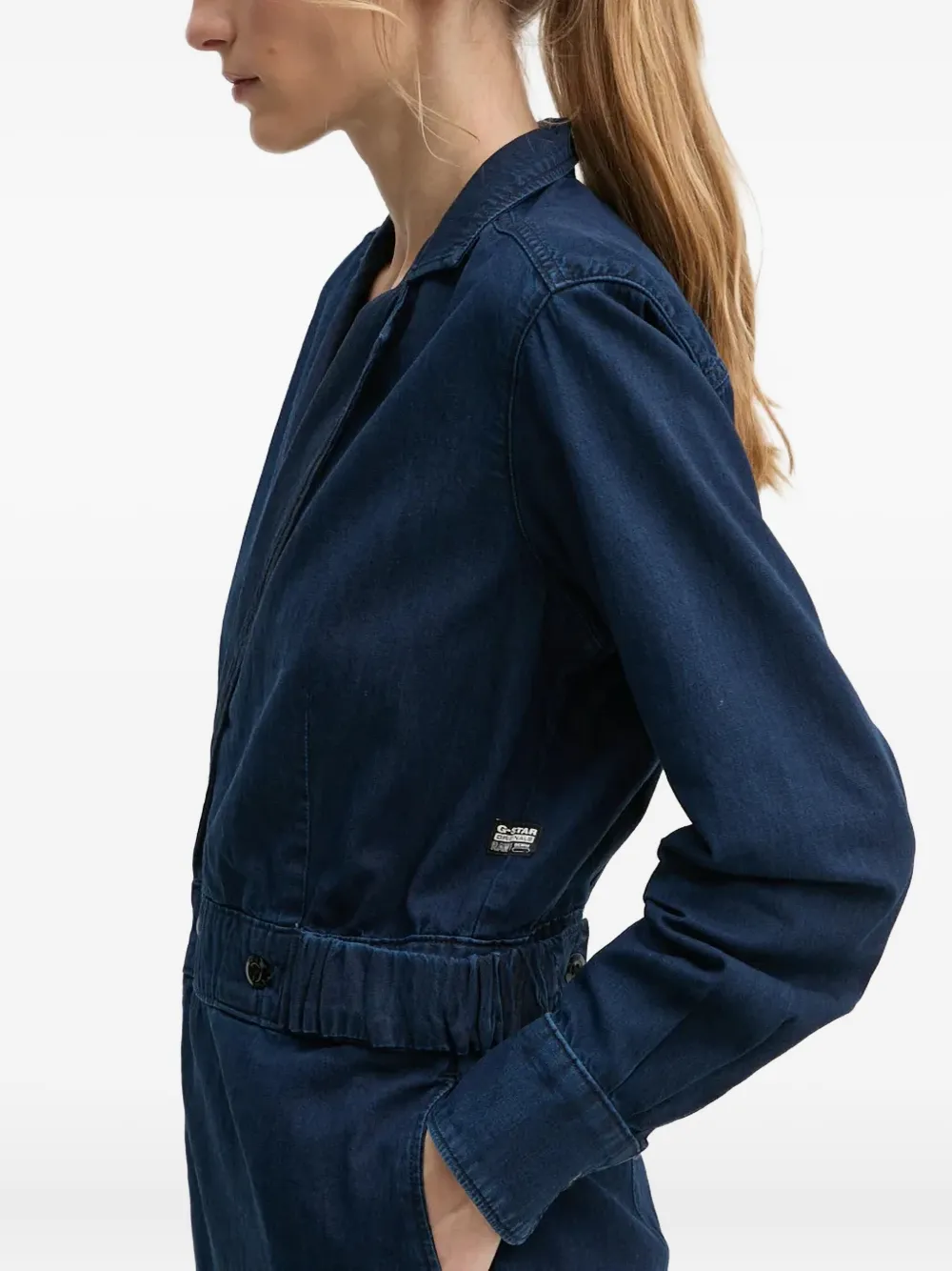 G-star Raw Wrap Denim Dress In Blue