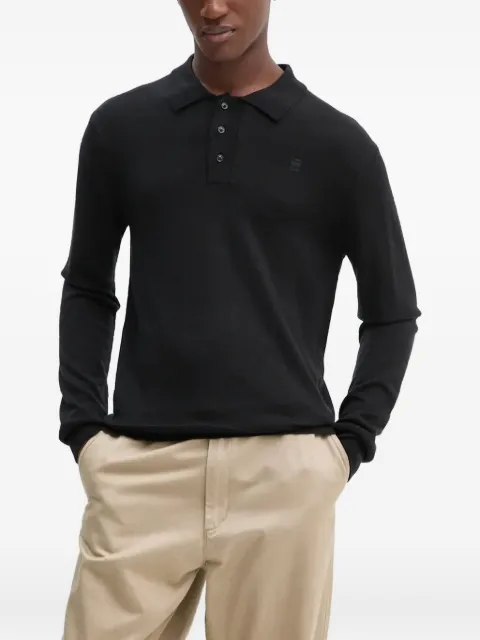 G-Star RAW buttoned logo plaque polo shirt