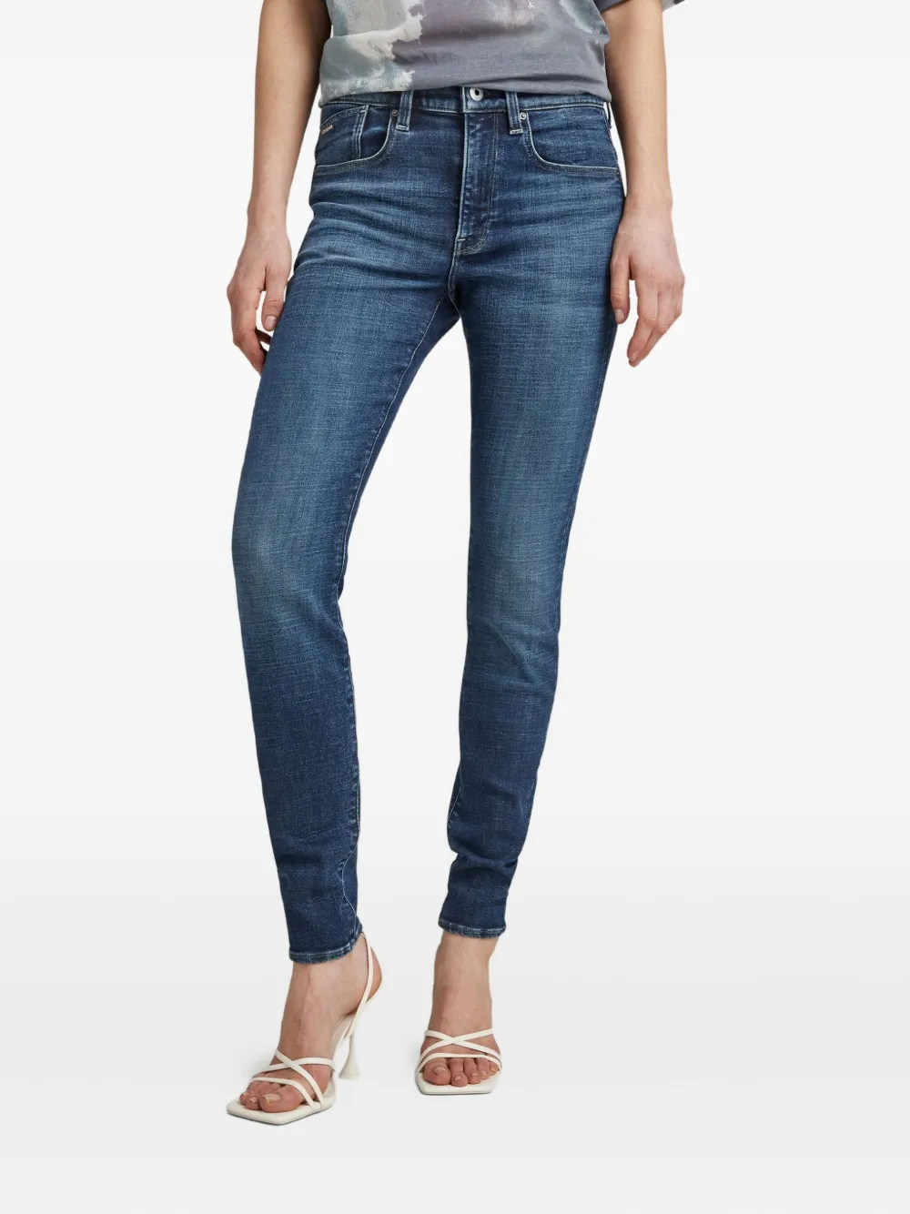 G-Star RAW Lhana skinny jeans met vijf zakken - Blauw