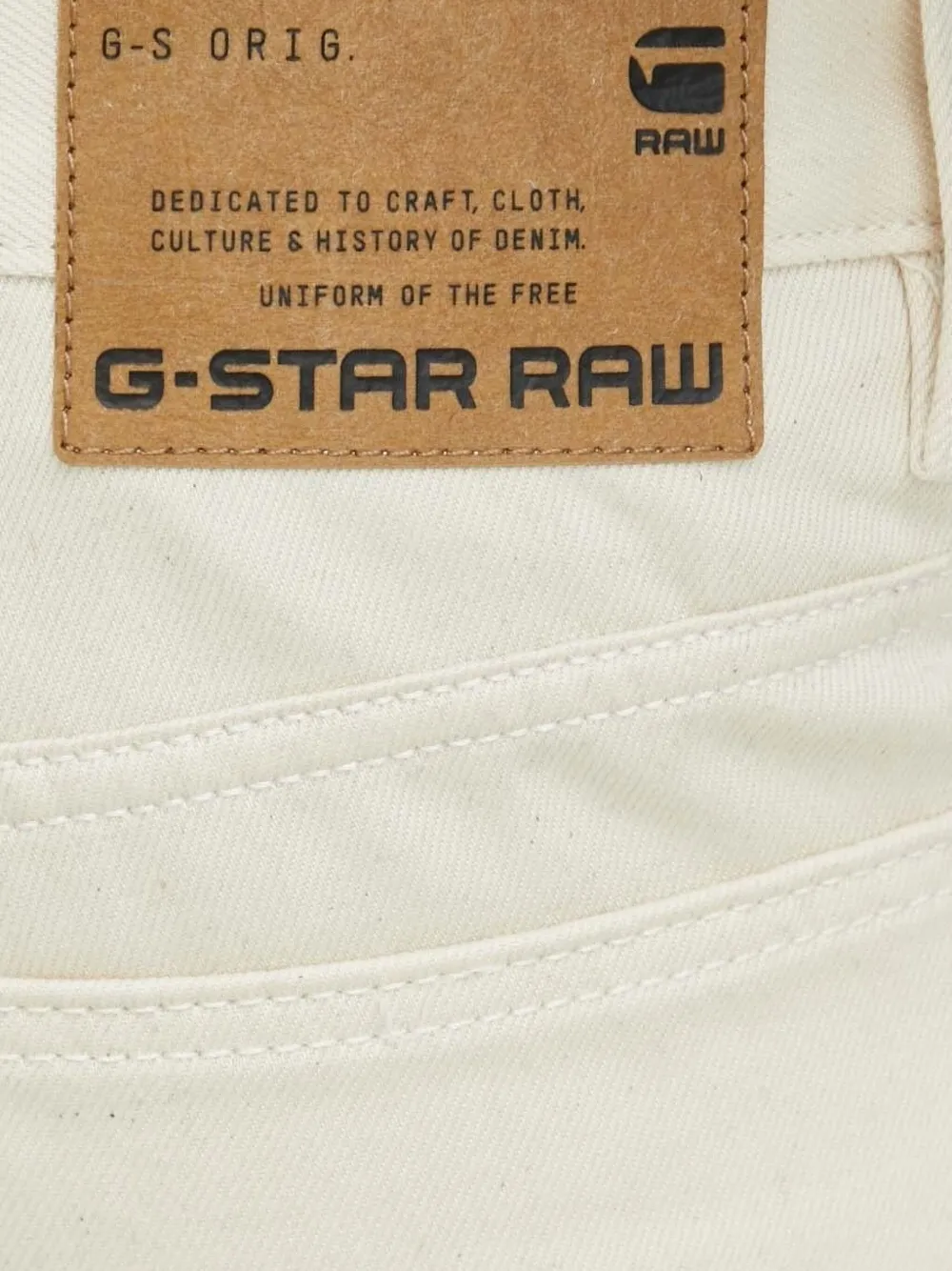G-Star RAW Jeans met logopatch Wit