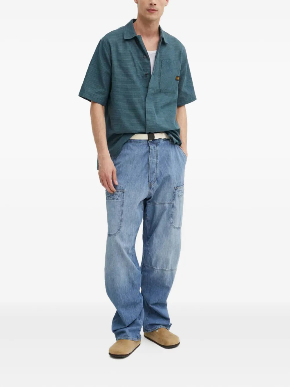 G-Star RAW pocket striped shirt - Blauw