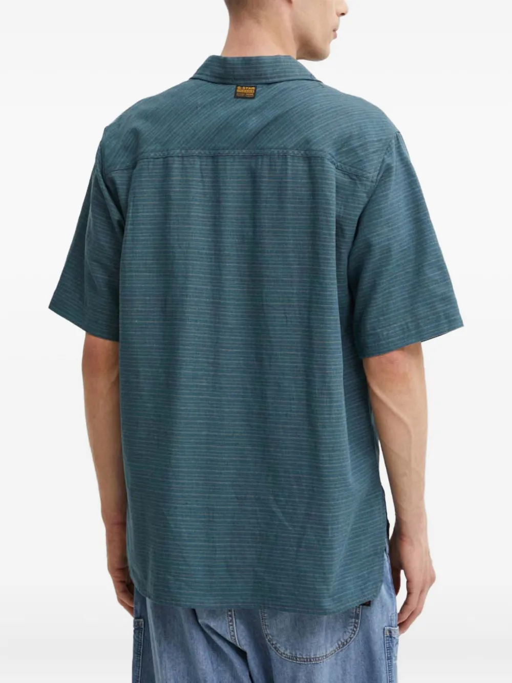 G-Star RAW Gestreepte overhemd met zak Blauw