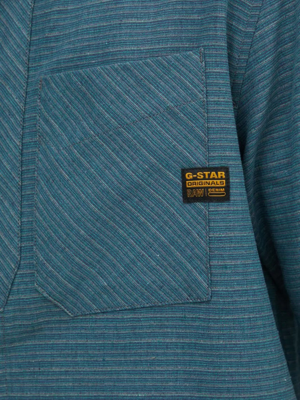 G-Star RAW Gestreepte overhemd met zak Blauw