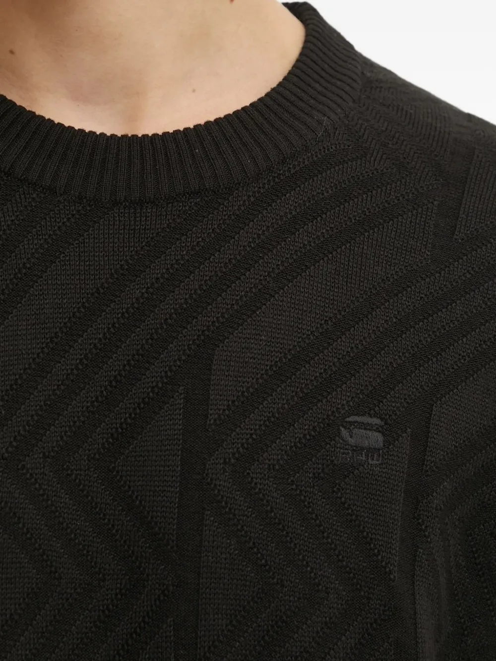 G-Star RAW Trui met geometrisch patroon Zwart