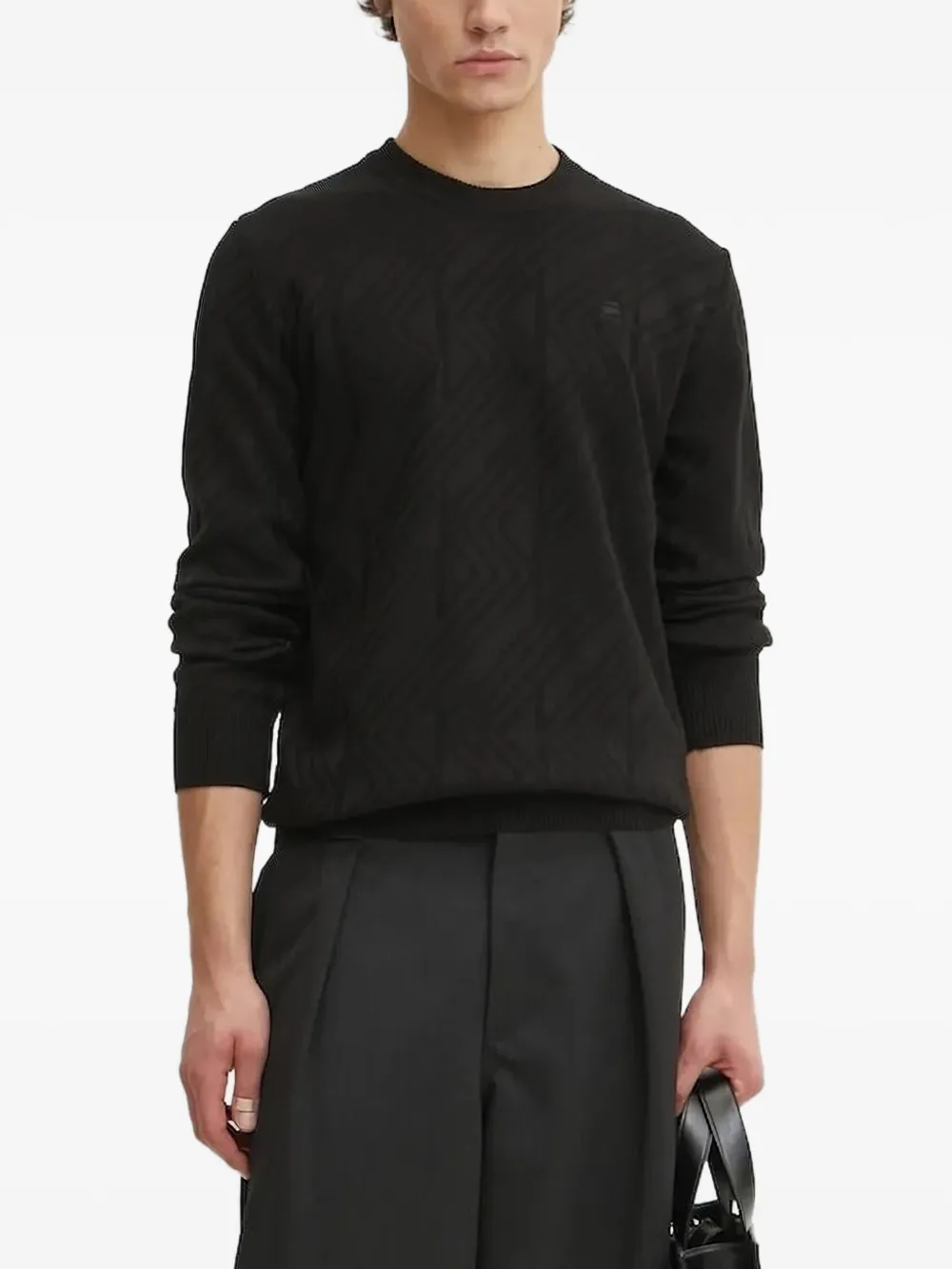 G-Star RAW Trui met geometrisch patroon Zwart