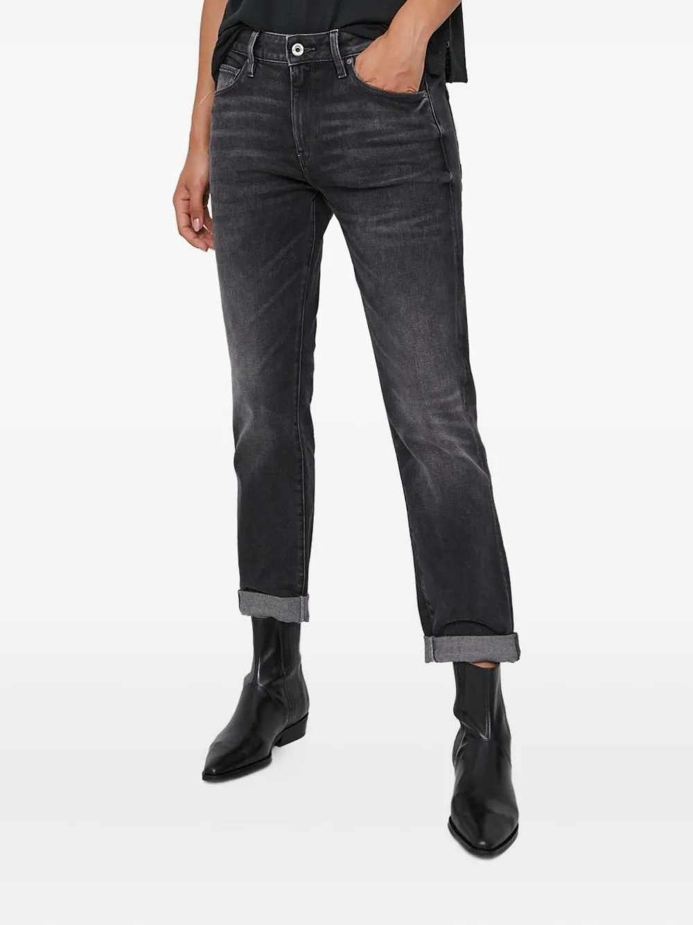 G-Star RAW Kate boyfriend jeans met omgeslagen pijpen Grijs