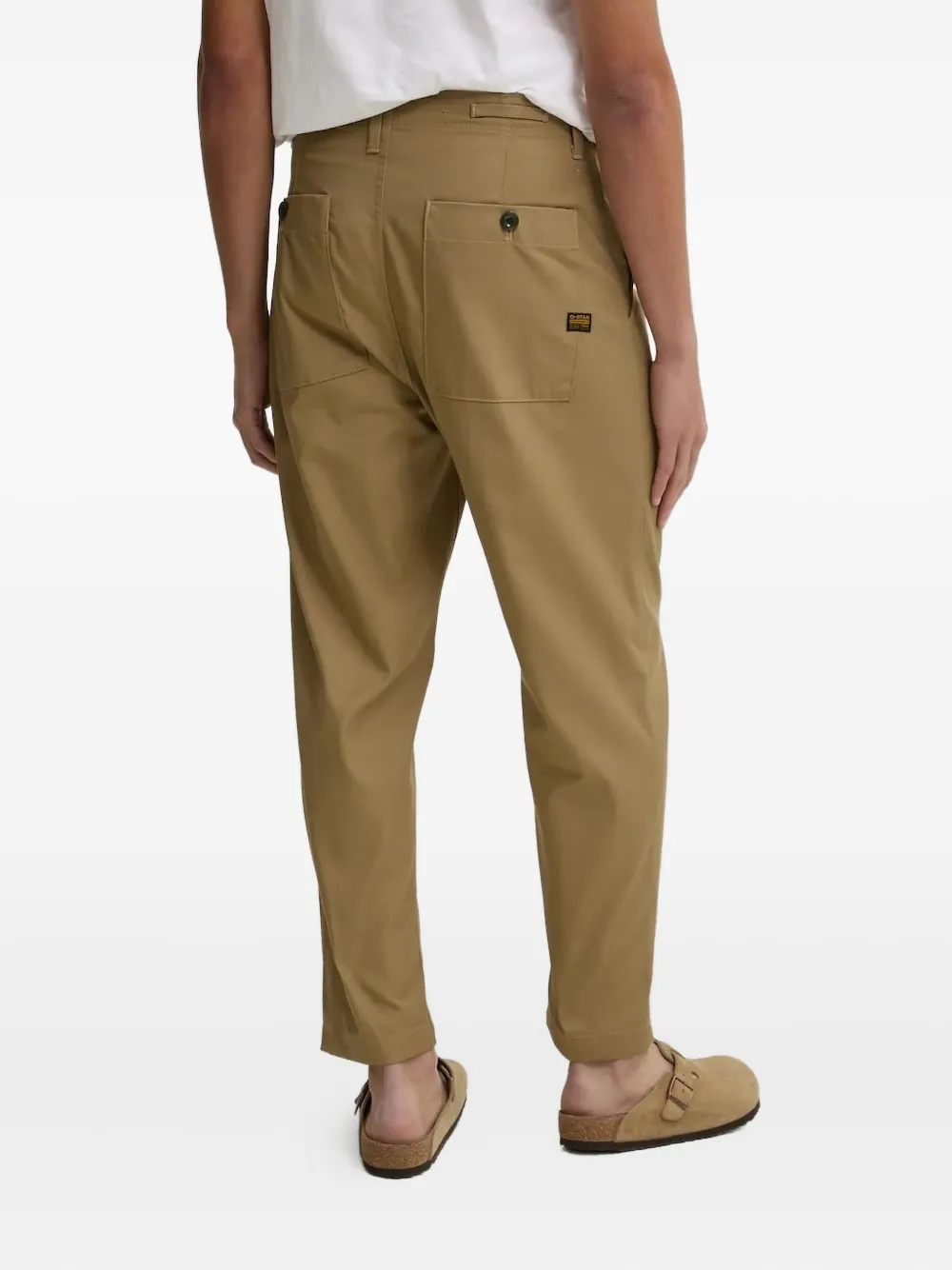 G-Star RAW Plooibroek met toelopende pijpen - Bruin