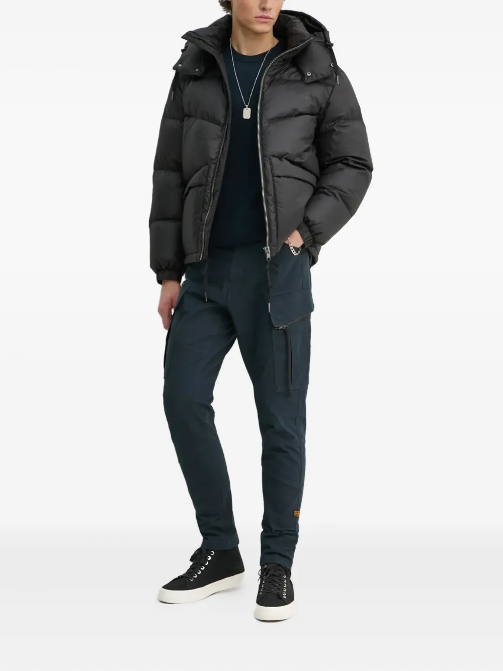 G-Star RAW Trui met geborduurd logo en ronde hals - Blauw