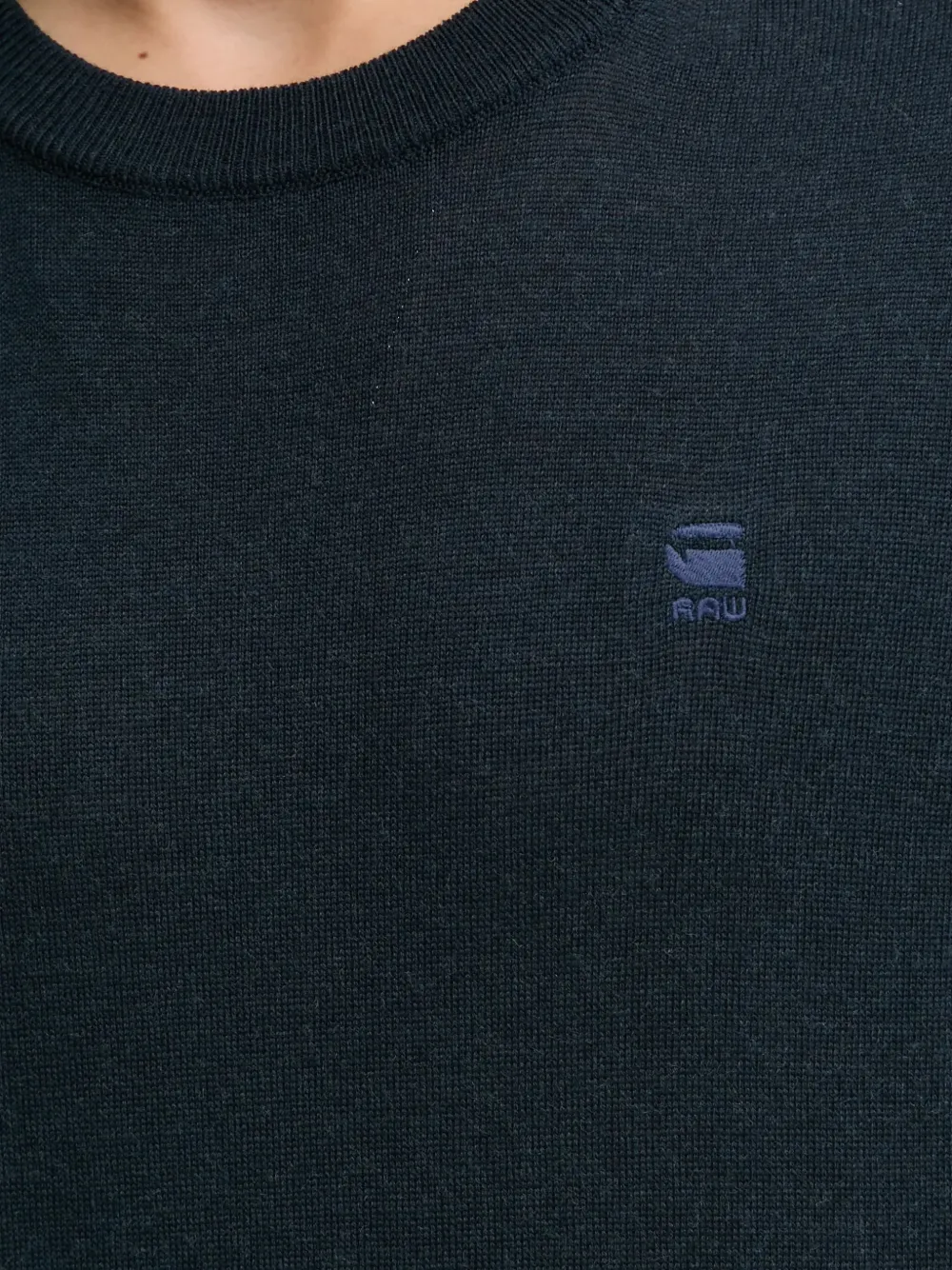 G-star Raw Logo-embroidered Crew-neck Sweater In Green
