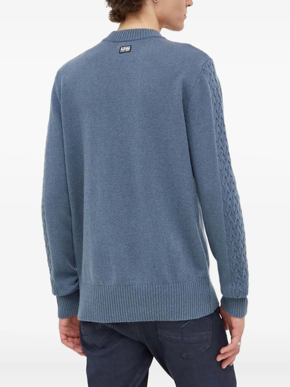 G-Star RAW Kabelgebreide trui Blauw