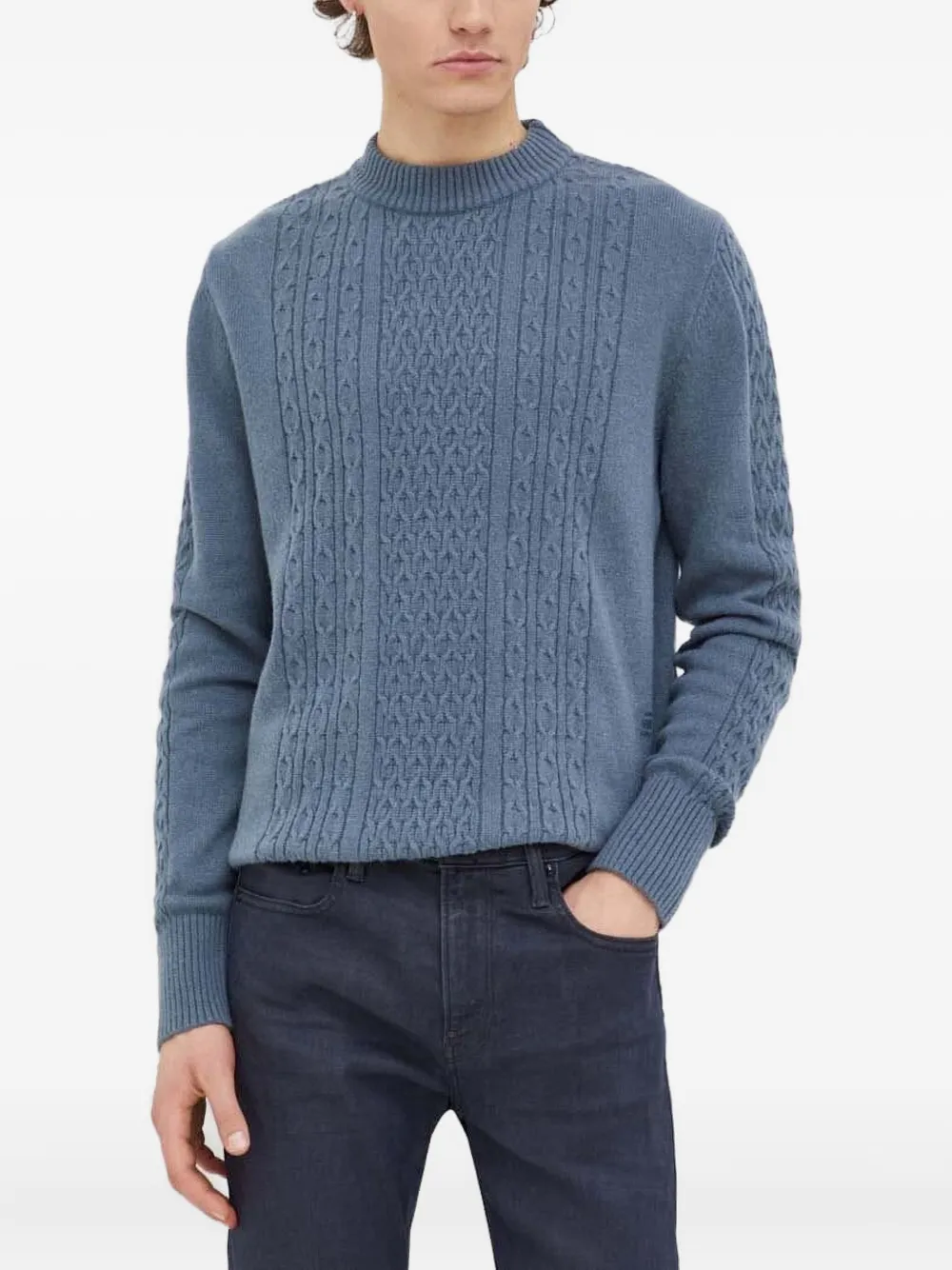 G-Star RAW Kabelgebreide trui Blauw