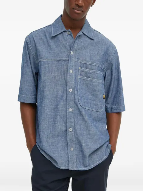 G-Star RAW chest-pocket topstitched shirt