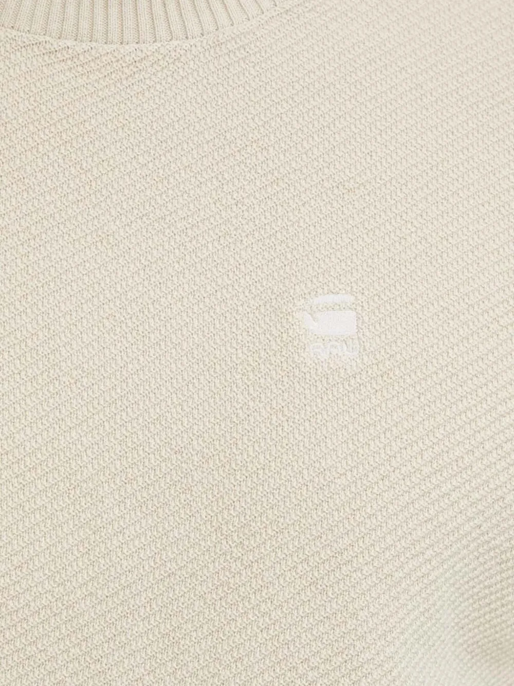 G-star Raw Textured Crew-neck Sweater In Gold