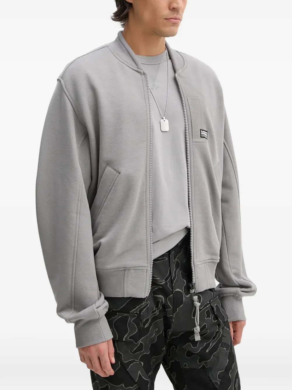G-Star RAW embroidered zip sweatshirt - Grau