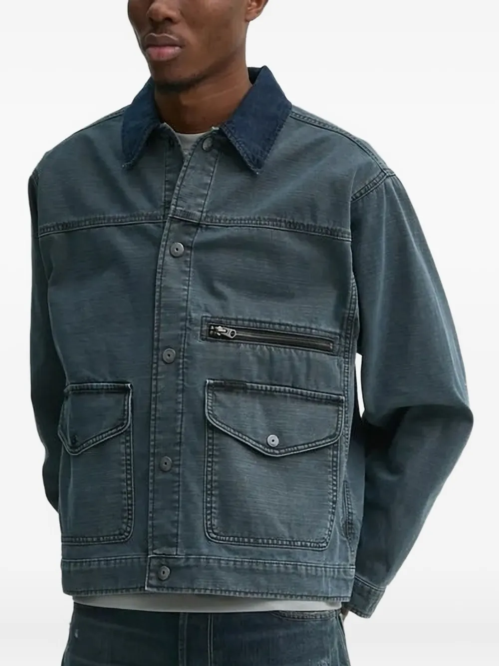 G-Star RAW corduroy-collar pocket jacket | Blue | Image 1