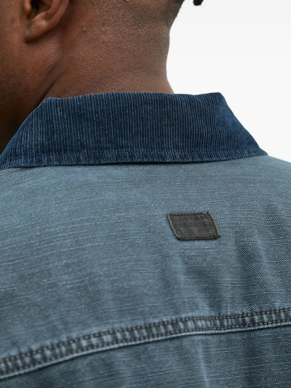 G-Star RAW Jack met ribfluwelen kraag en zak Blauw