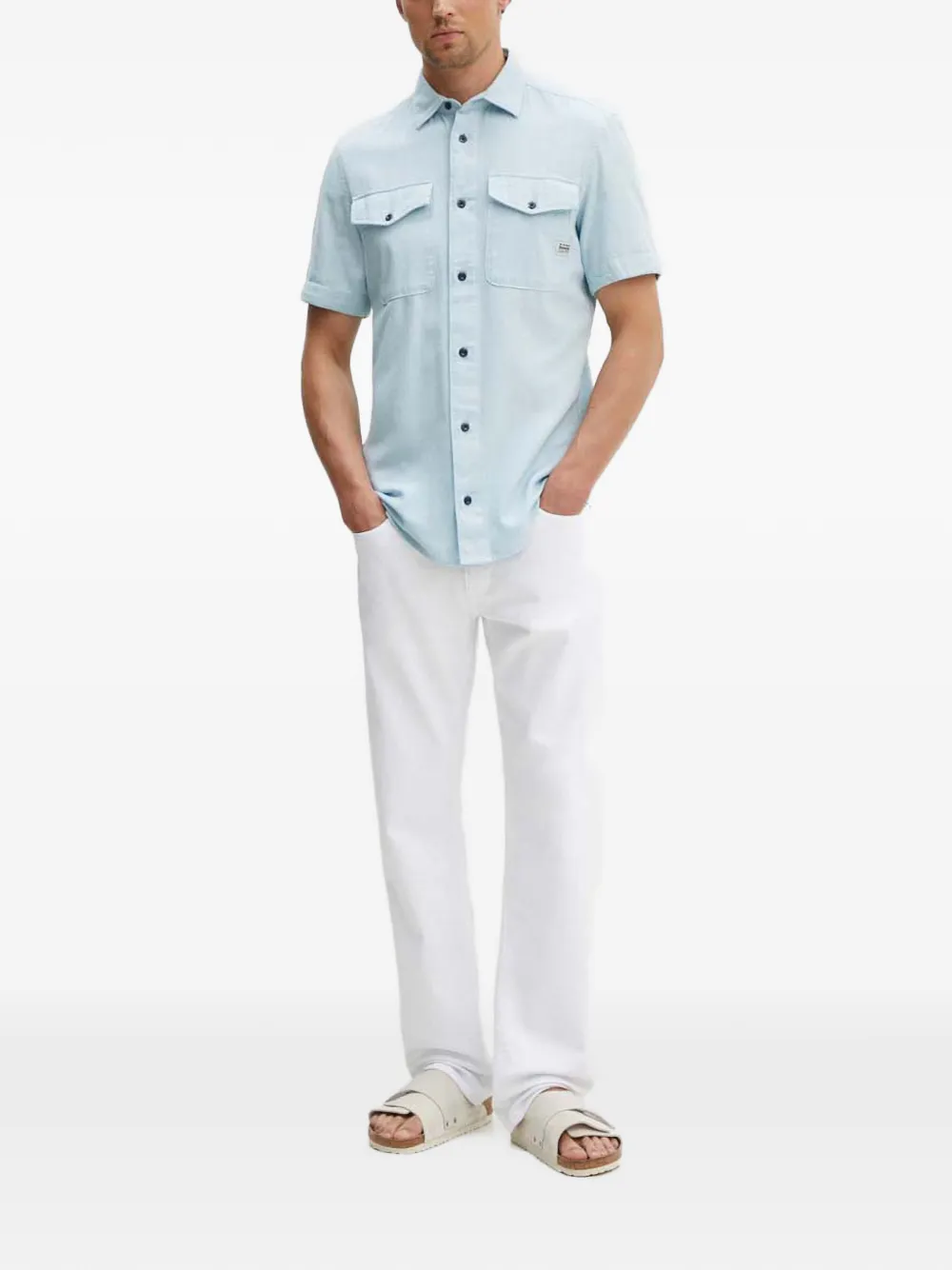 G-Star RAW patch-denim jeans - Wit