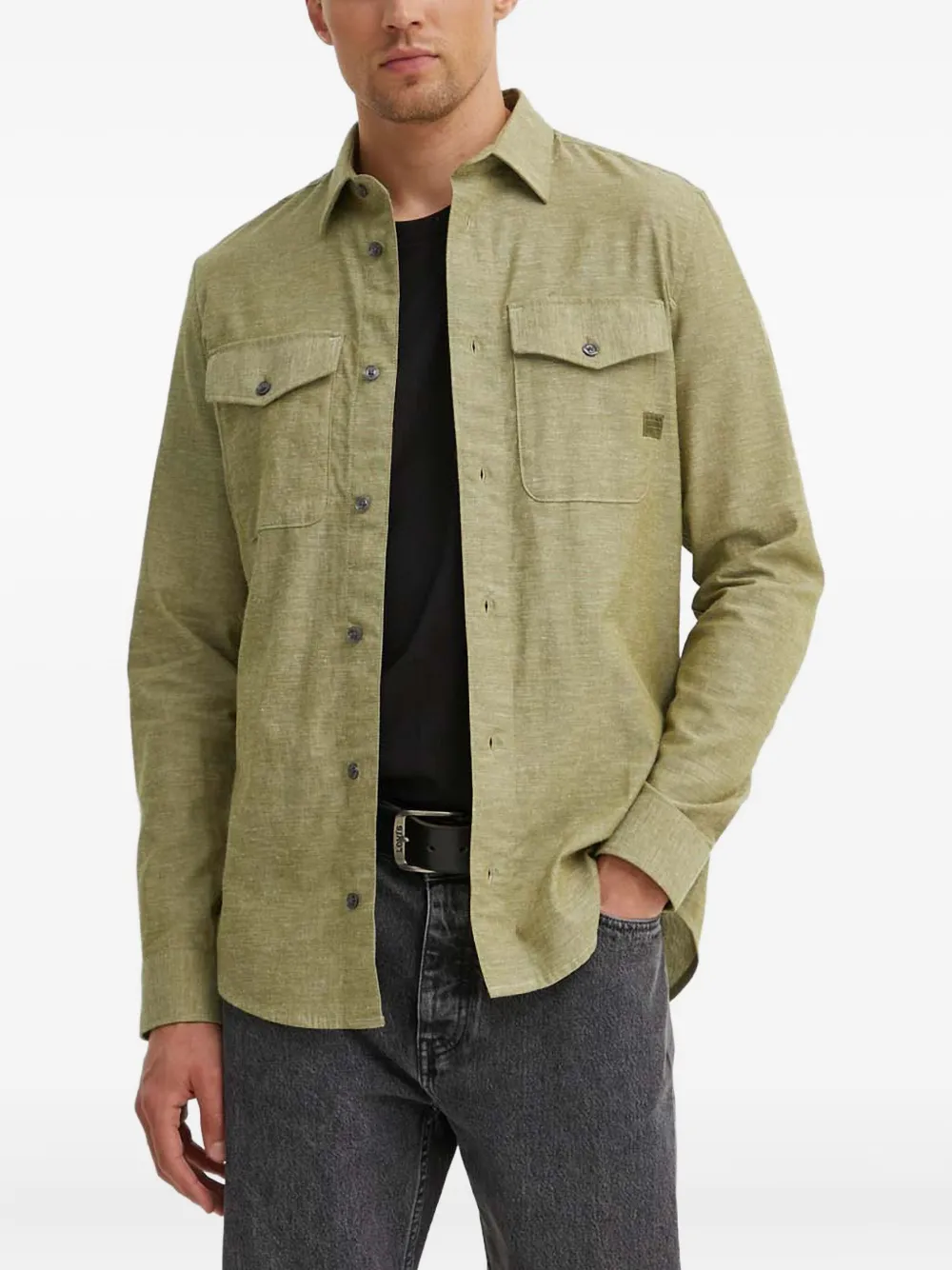 G-Star RAW Marine フラップポケット シャツ - グリーン G-Star RAW Marine フラップポケット シャツ - グリーン