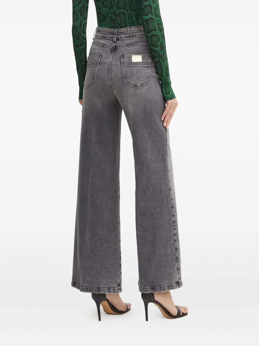 SIMONA CORSELLINI Jeans met logoplakkaat - Grijs