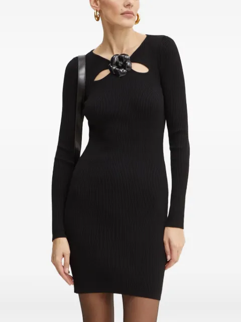 SIMONA CORSELLINI flowe-appliqué cutout mini dress