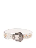Ermanno Scervino floral-engraved belt - White