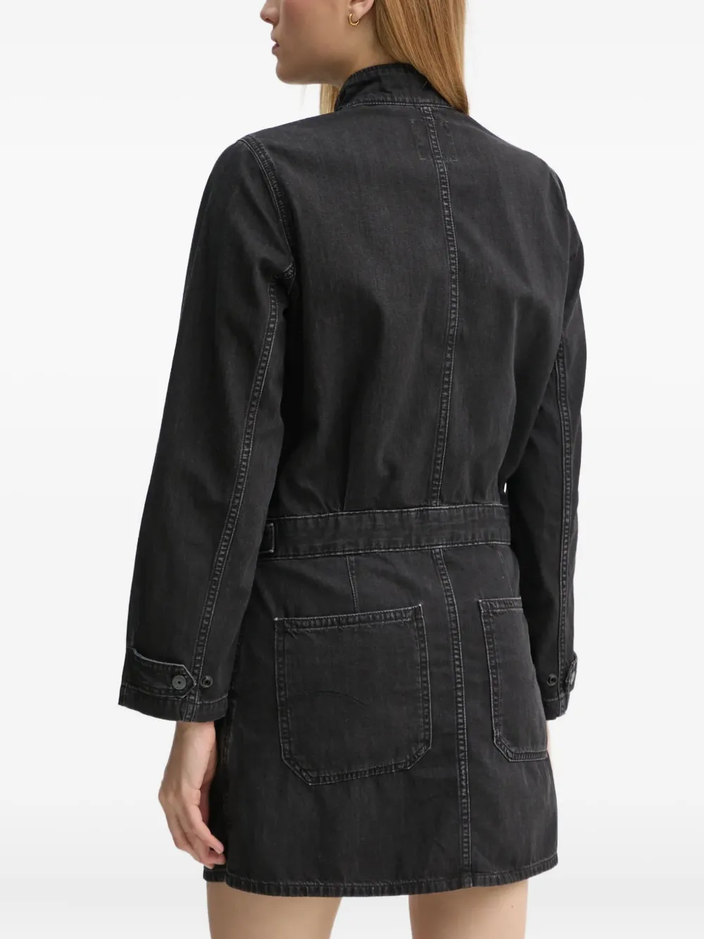 G-star Raw Zip-pocket Dress In Black