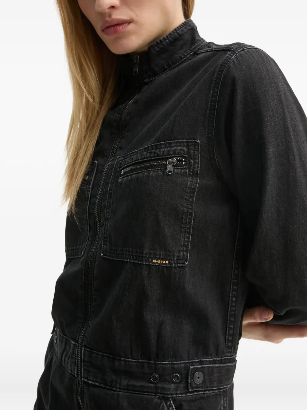 G-star Raw Zip-pocket Dress In Black