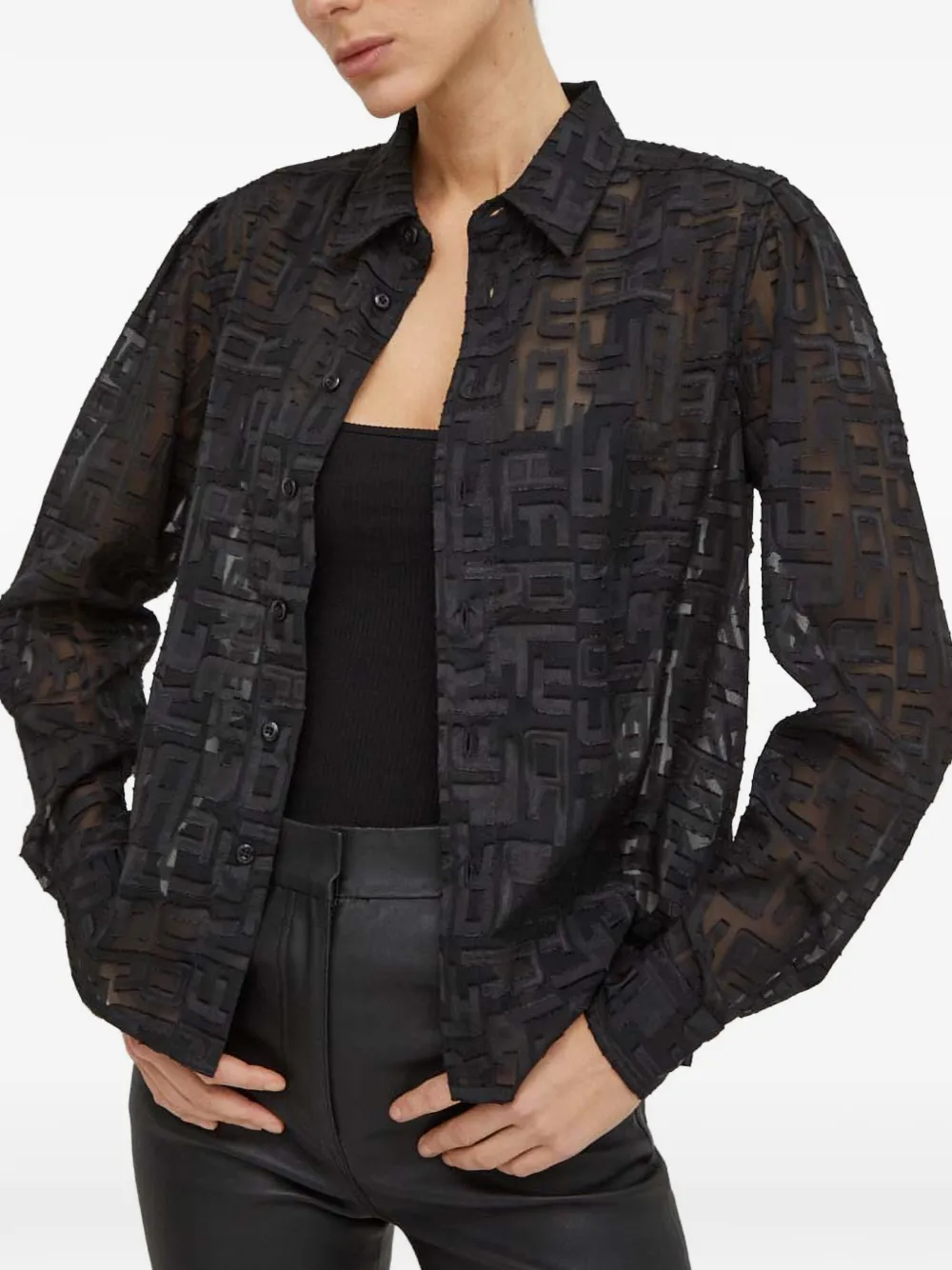 G-Star RAW geometric-pattern shirt - Nero