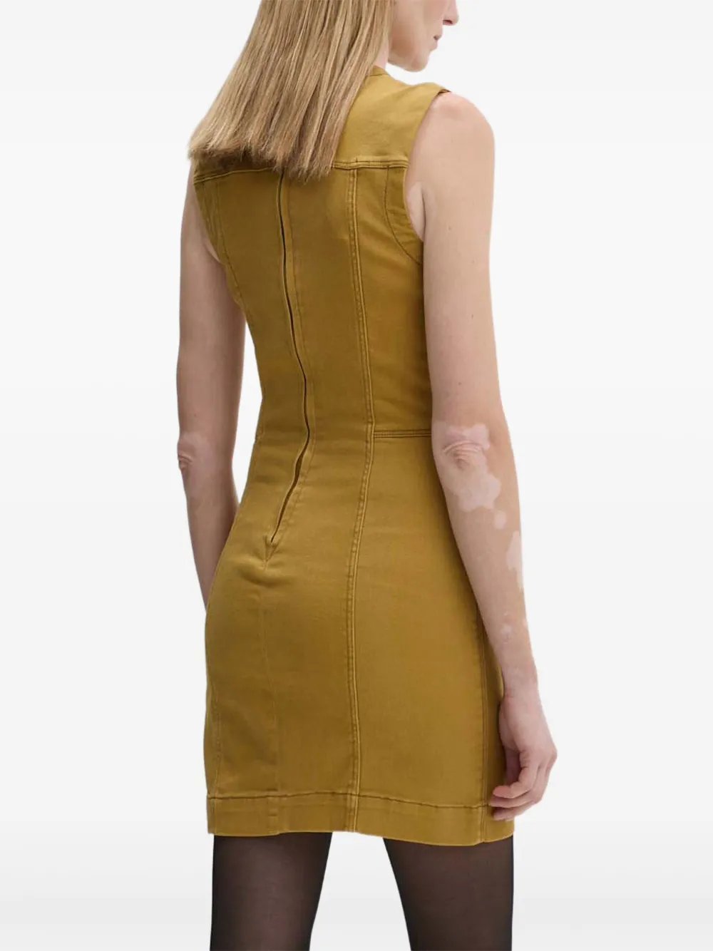 G-star Raw Logo-plaque Dress In Brown