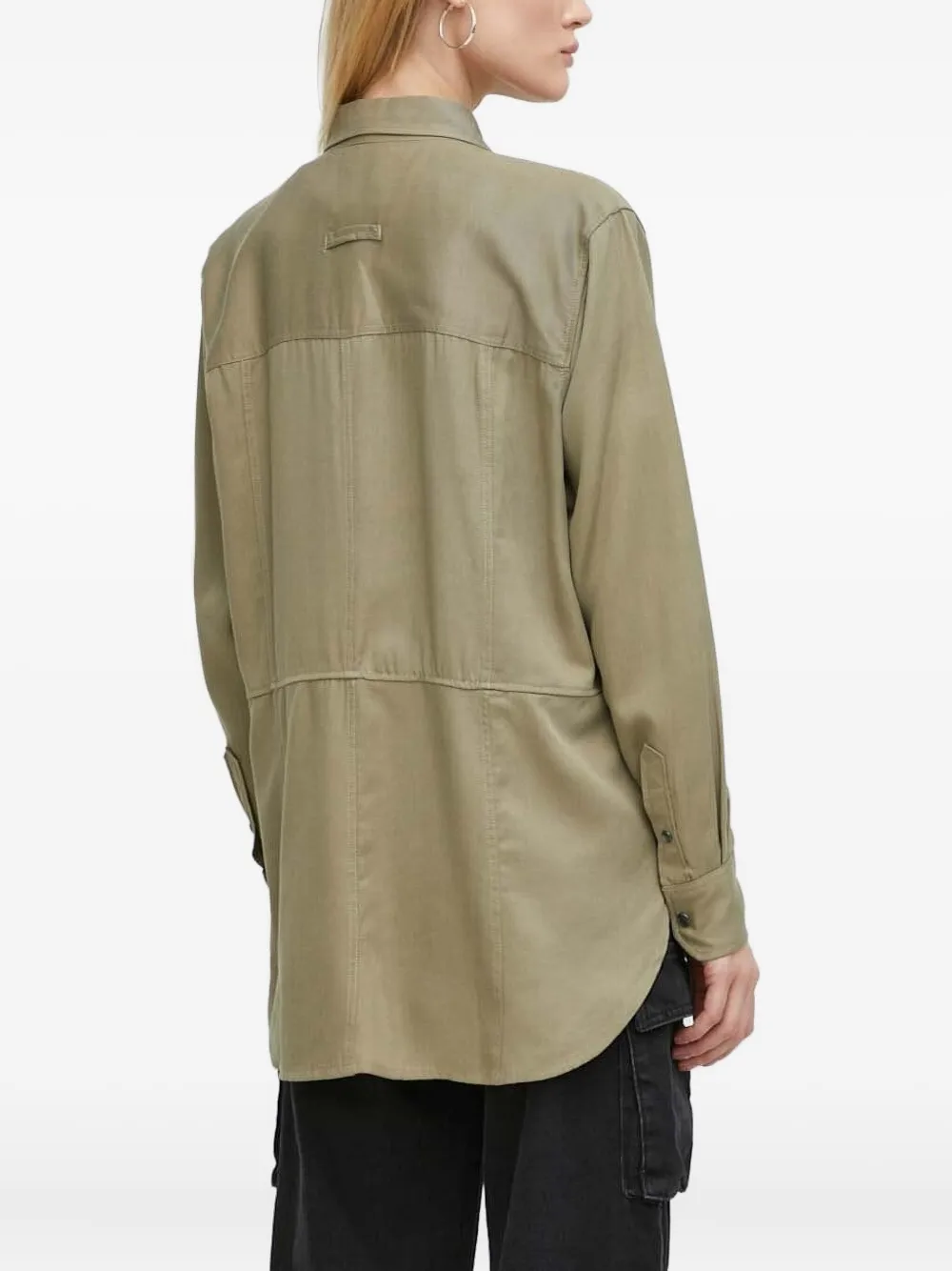 G-Star RAW T-shirt met dubbele zak - Groen