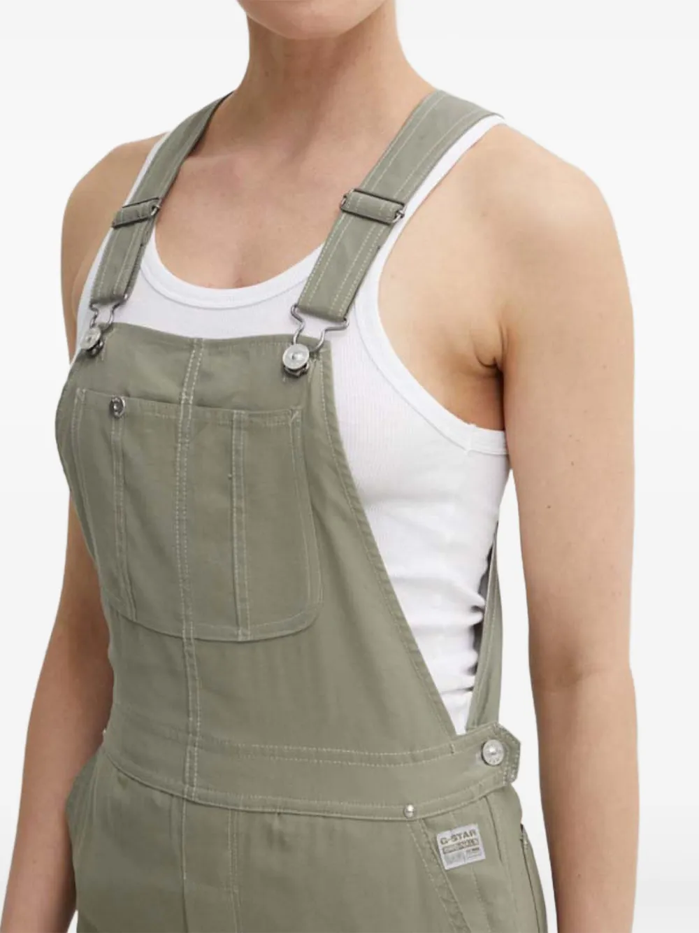 G-star Raw Buckle-straps Dress In Green
