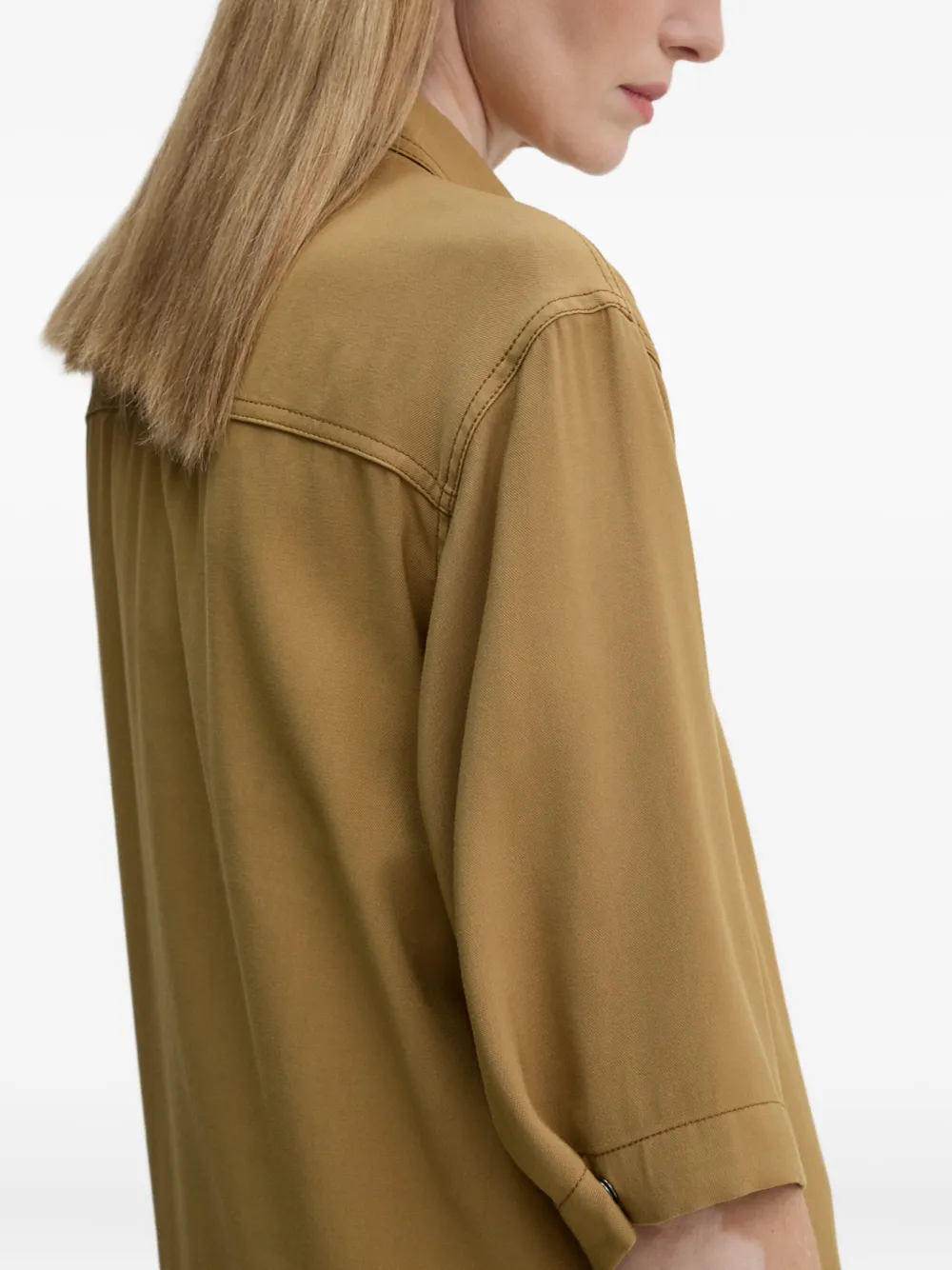 G-Star RAW Mini-jurk met kraag en zak Bruin