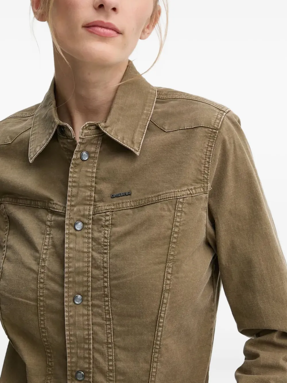 G-Star RAW Blouse met logoplakkaat Groen