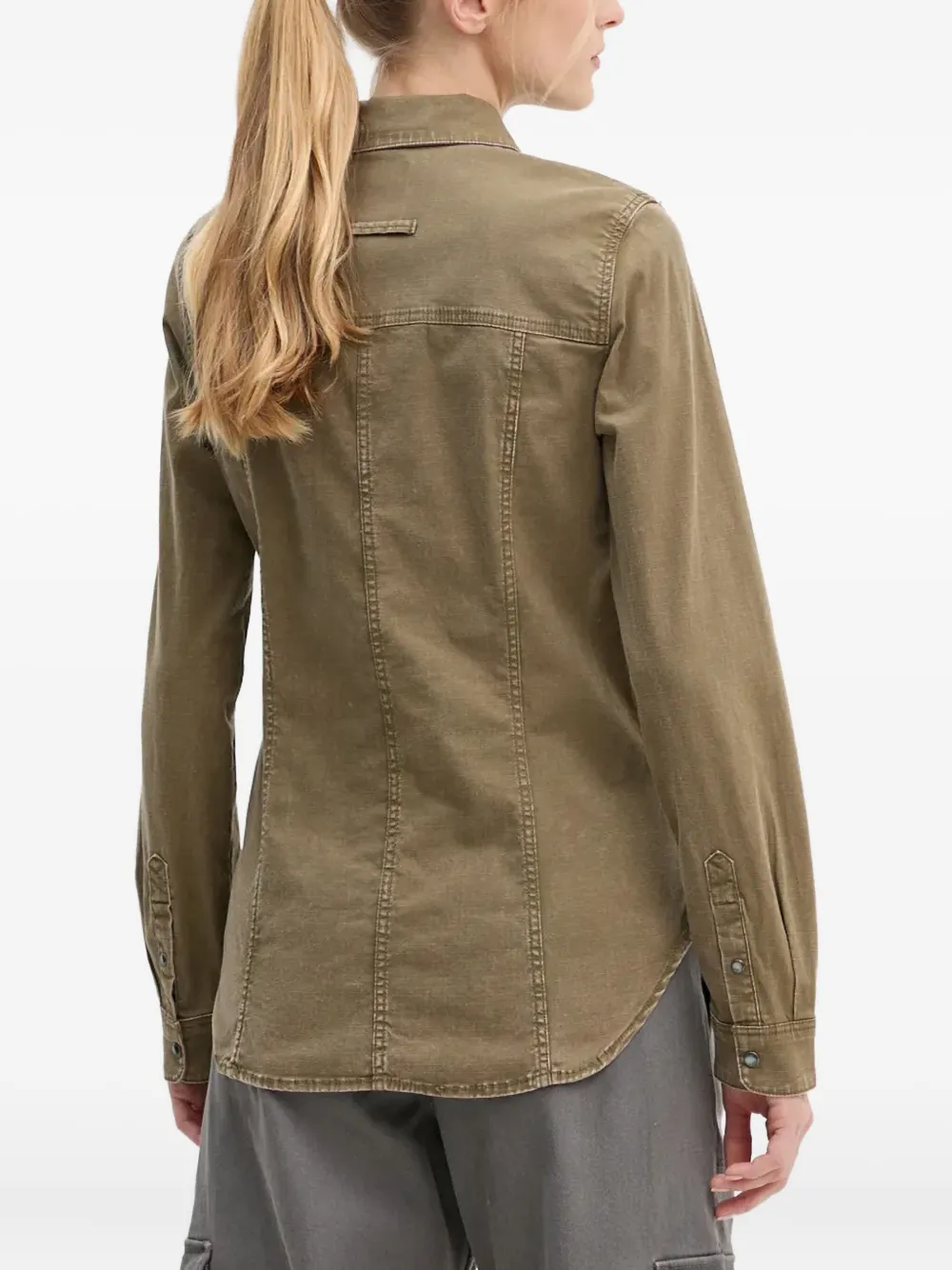 G-Star RAW Blouse met logoplakkaat Groen