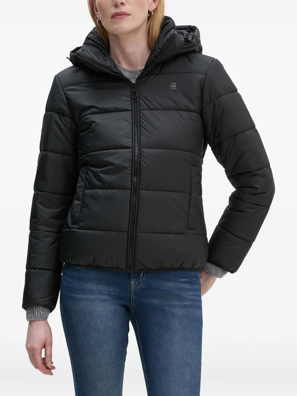 G-Star RAW chamarra capitonada con capucha | negro | Image 1