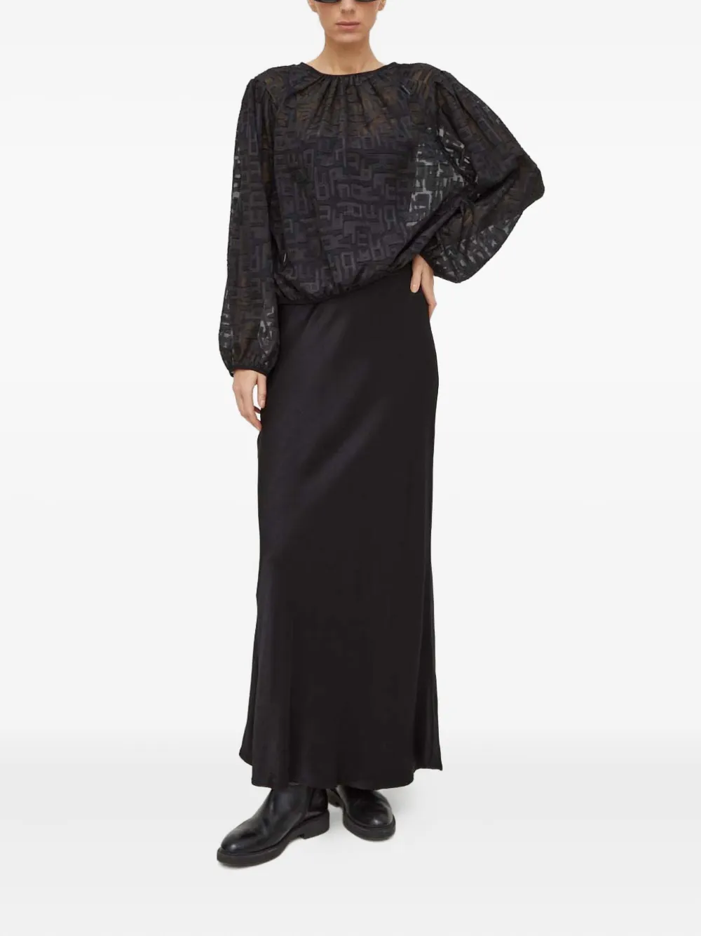 G-Star RAW embossed long-sleeve blouse - Zwart