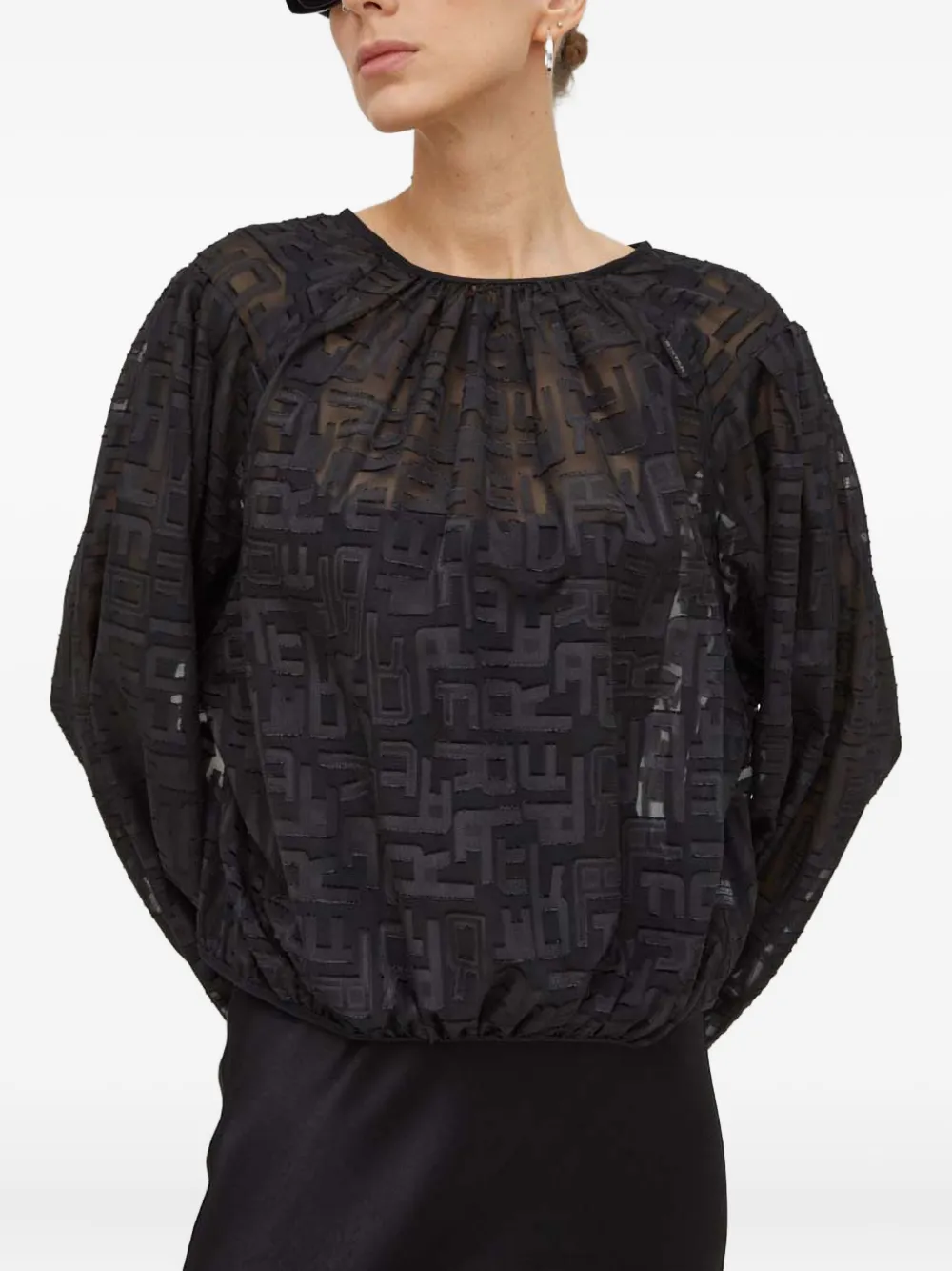 G-star Raw Embossed Long-sleeve Blouse In Black