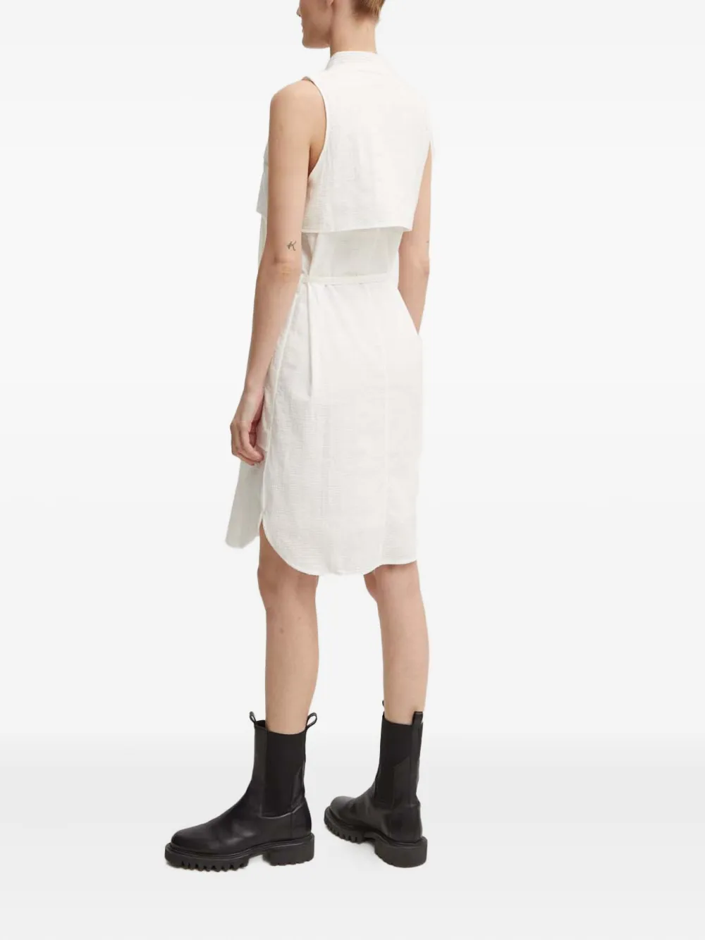 G-Star RAW tie-waist sleeveless dress - Wit