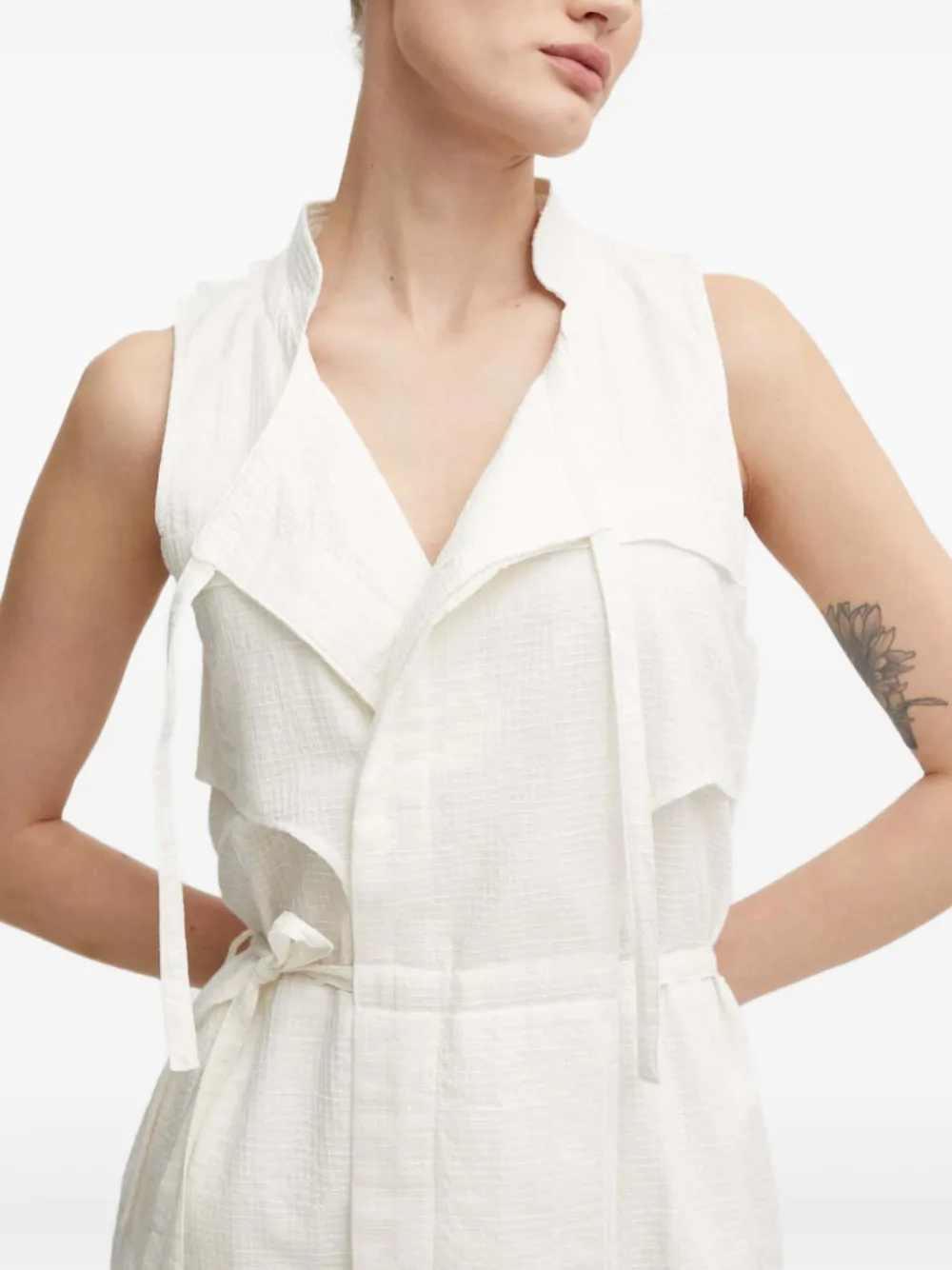 G-Star RAW Jurk met gestrikte taille Wit