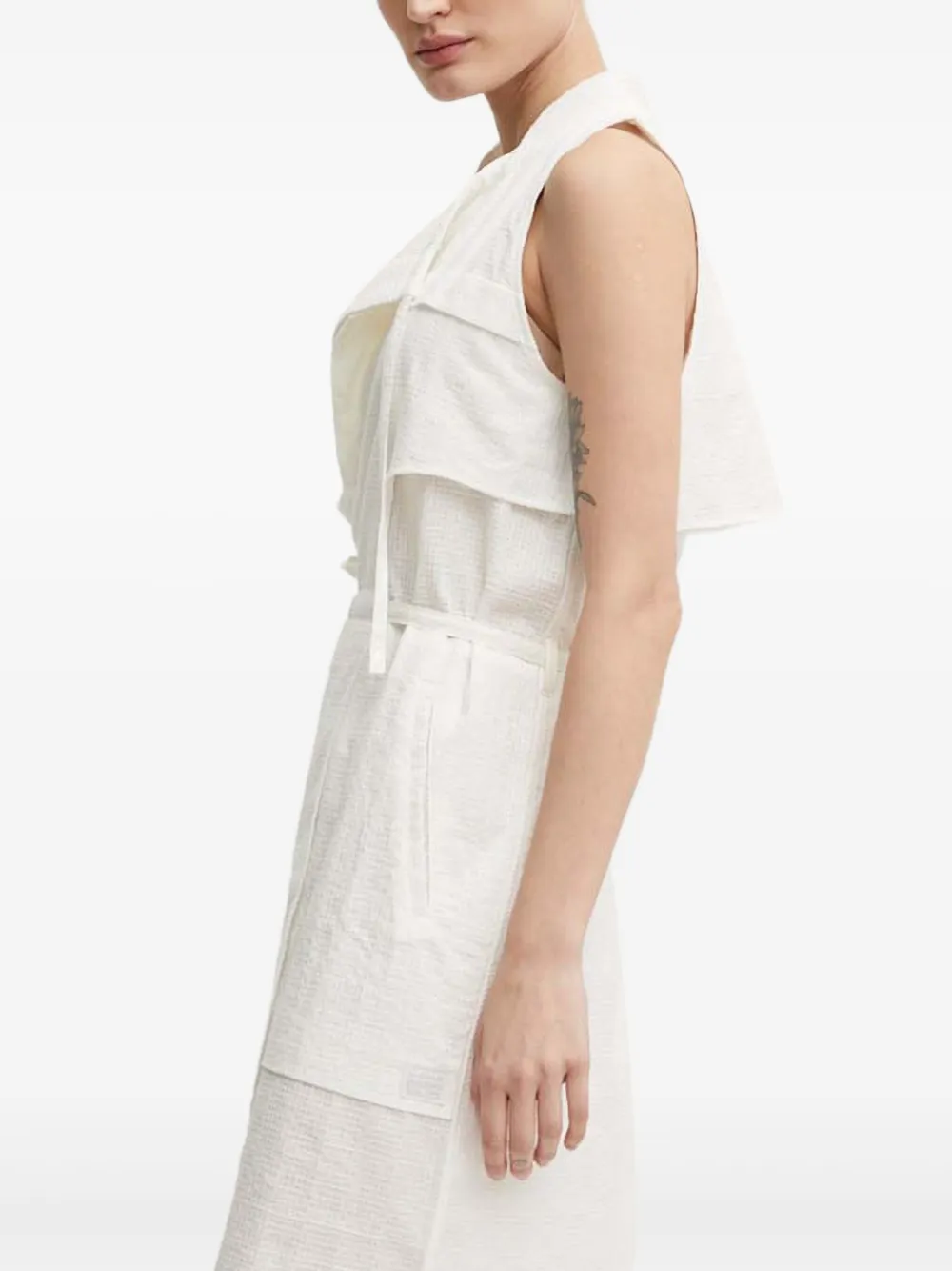 G-Star RAW Jurk met gestrikte taille Wit