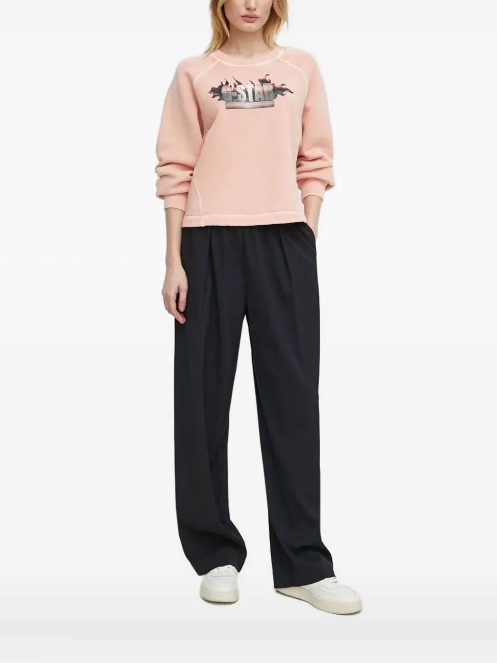 G-star Raw Flame-logo Sweater In Pink