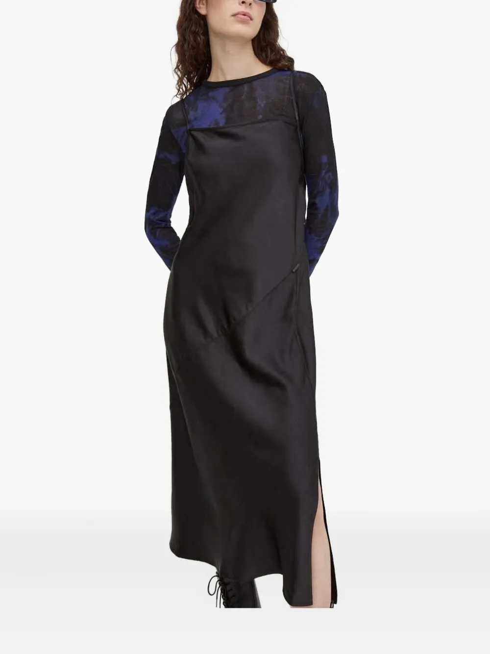 G-star Raw Slip Satin Dress In Black