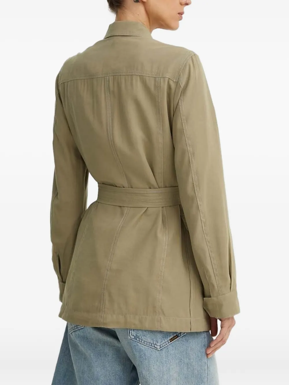 G-star Raw Belted Jacket In Brown