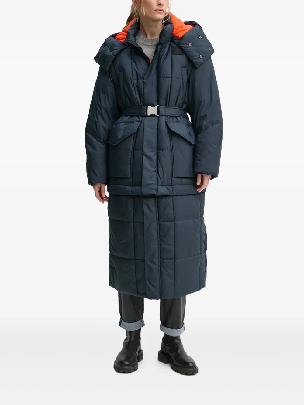 G-Star RAW chamarra con cinturón y capucha | Chamarras capitonadas | Image 2