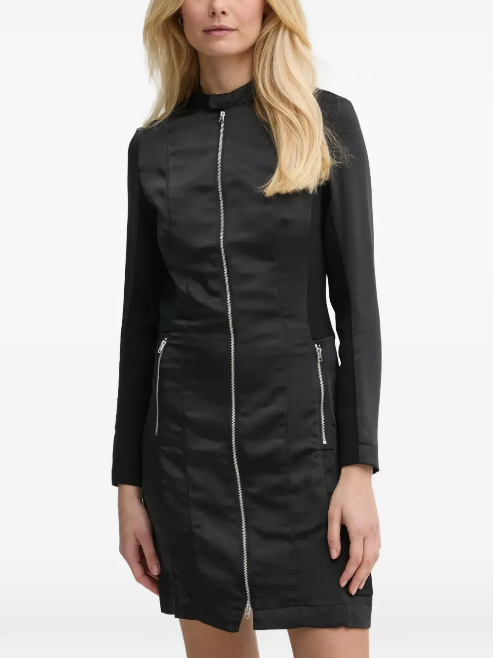G-Star RAW zip front mini dress - Nero