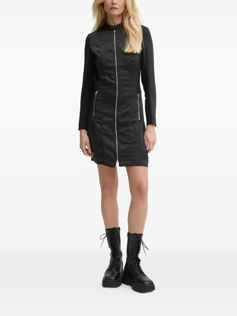 G-Star RAW zip front mini dress - Zwart