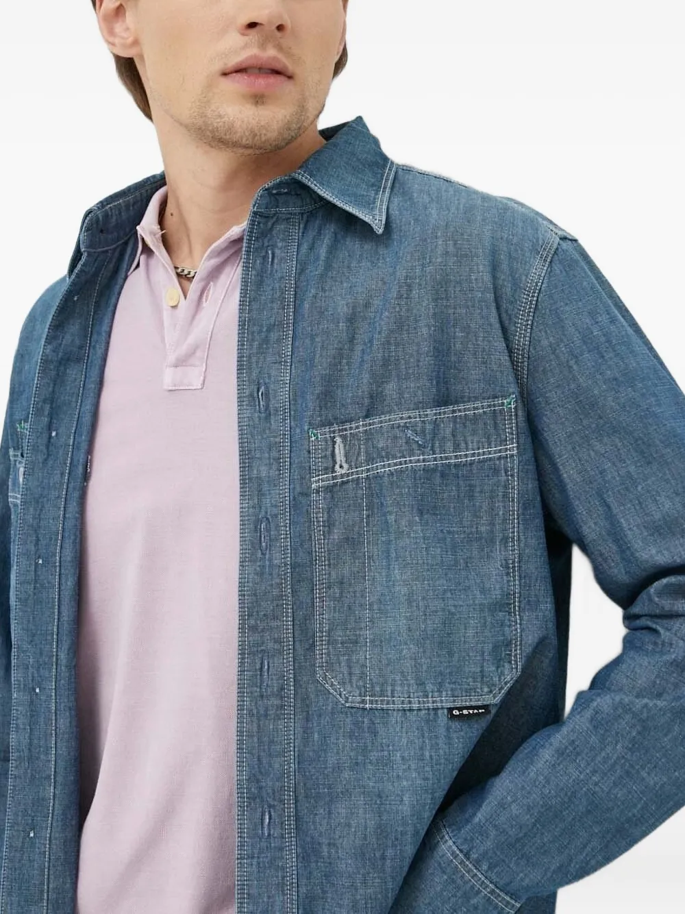 G-Star RAW pocket-detail denim shirt - Blauw