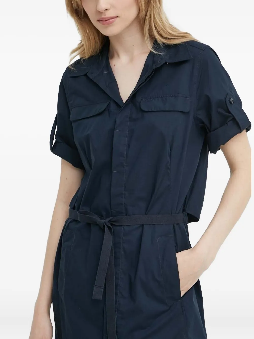 G-Star RAW Blousejurk met ceintuur Blauw