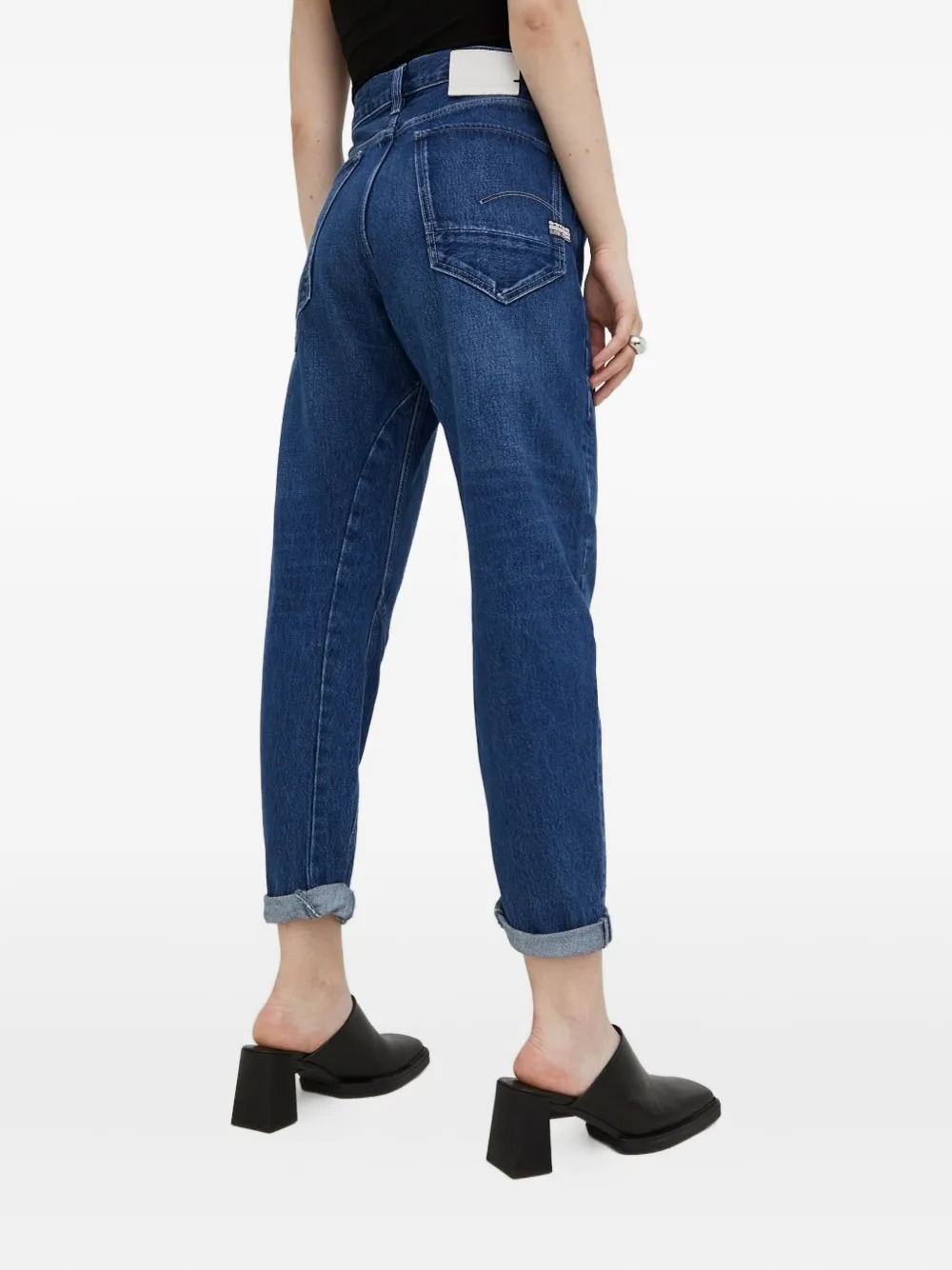 G-Star RAW Jeans met logopatch en cuffs - Blauw