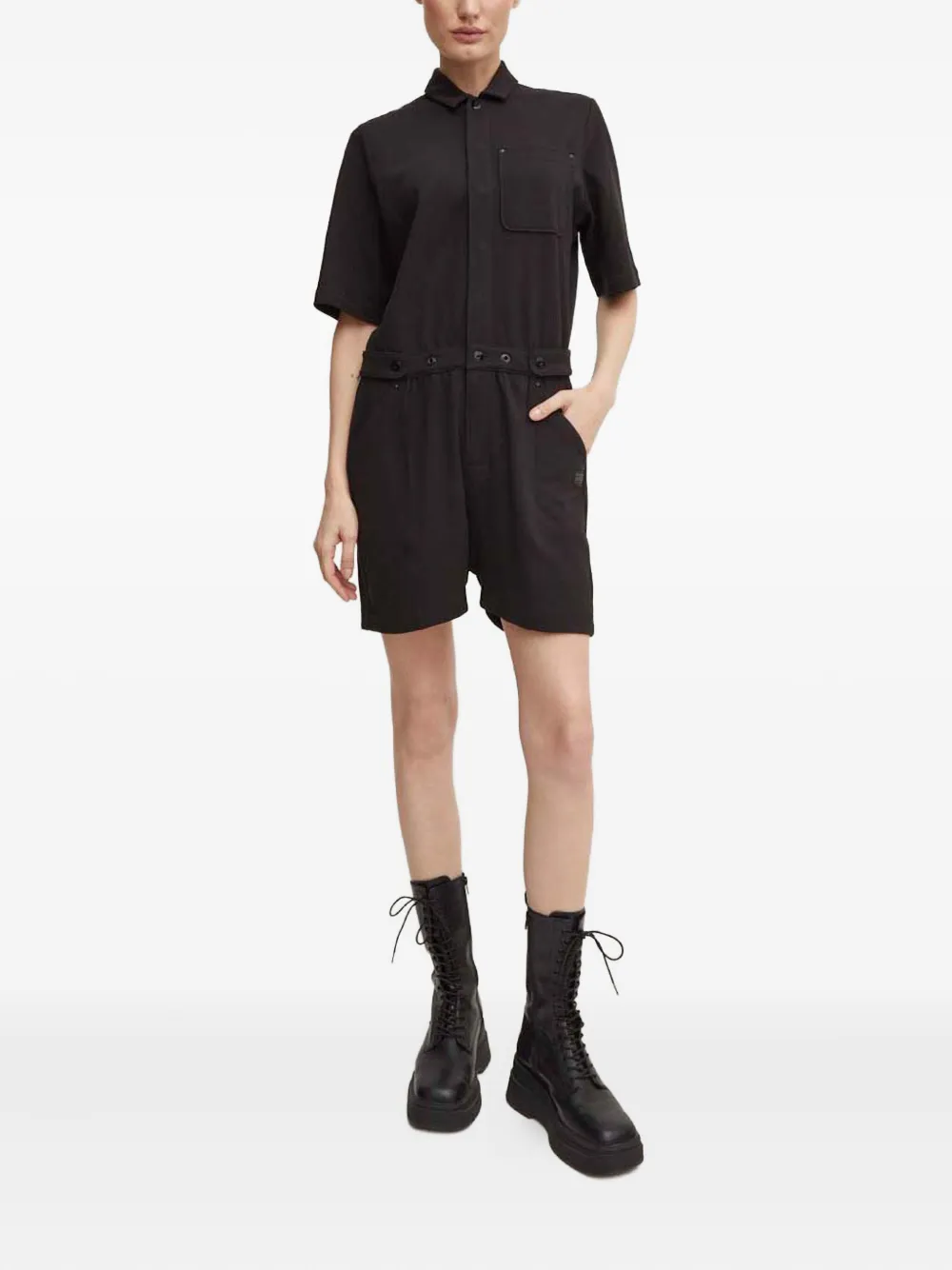 G-star Raw Buttoned Pocketed Playsuit In Multi